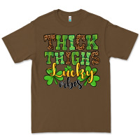 Cacao St. Patrick's Thick thighs lucky vibes Premium Tee - OliviaCreatesArt
