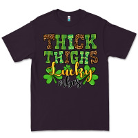 Plum St. Patrick's Thick thighs lucky vibes Premium Tee - OliviaCreatesArt