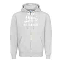 Dove Grey im the oldest i make the rules siblings family Zipper Hoodie - linhVisuals
