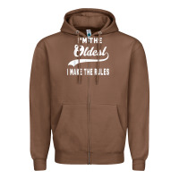 Im The Oldest I Make The Rules Siblings Family Zipper Hoodie | Teevron