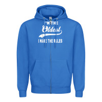 True Royal im the oldest i make the rules siblings family Zipper Hoodie - linhVisuals