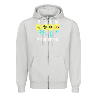 Dove Grey stem education science tech engineering maths Zipper Hoodie - linhVisuals