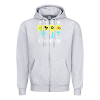 Heather Grey stem education science tech engineering maths Zipper Hoodie - linhVisuals