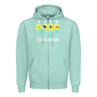 Seafoam stem education science tech engineering maths Zipper Hoodie - linhVisuals