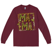 Burgundy mama fall Long Sleeve Tee - CowhideDigitalArt