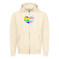 Sandshell proud ally lgbt rainbow heart gay pride month Zipper Hoodie - linhVisuals