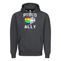 Smoke proud ally lgbt rainbow heart gay pride month Zipper Hoodie - linhVisuals