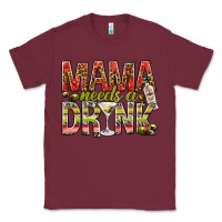 Burgundy Mama needs a drink mother's day Classic Tee - HowdyJamesFarm