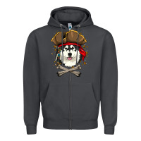 Smoke alaskan malamute pirate dog halloween Zipper Hoodie - linhVisuals