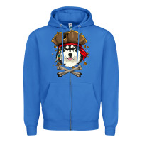 True Royal alaskan malamute pirate dog halloween Zipper Hoodie - linhVisuals