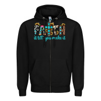Black faith it till you make it Zipper Hoodie - JahusDesignShop