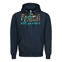 Navy faith it till you make it Zipper Hoodie - JahusDesignShop