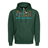 Sports Green faith it till you make it Zipper Hoodie - JahusDesignShop