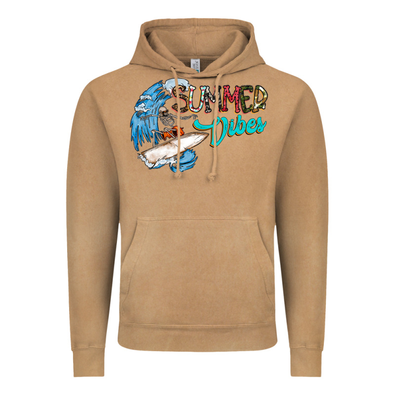 Summer Vibes Vintage Hoodie by CowhideDigitalArt | Teevron