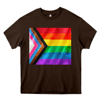 Chocolate Brown Pride flag Heavy Core Tee - CowGirlArtShop
