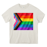 Cream Pride flag Heavy Core Tee - CowGirlArtShop