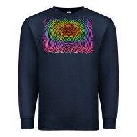 Navy colorful zebra background Premium Sweatshirt - RanaPortraitStore