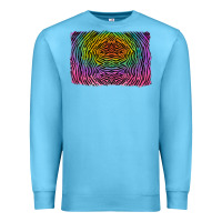 Ocean Blue colorful zebra background Premium Sweatshirt - RanaPortraitStore