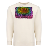 Sandshell colorful zebra background Premium Sweatshirt - RanaPortraitStore