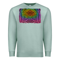 Seafoam colorful zebra background Premium Sweatshirt - RanaPortraitStore