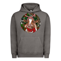 Pigment Tornado Brown Cow Christmas Urban Hoodie - RanaPortraitStore
