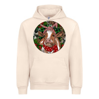 Sandshell Brown Cow Christmas Urban Hoodie - RanaPortraitStore