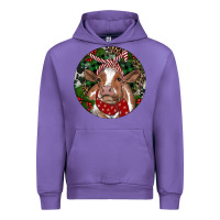 Tulip Brown Cow Christmas Urban Hoodie - RanaPortraitStore