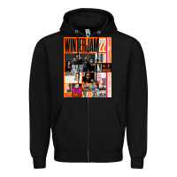 Black Winter Jam Zipper Hoodie - linhVisuals