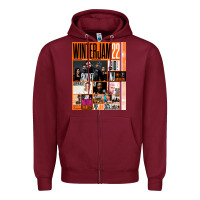Burgundy Winter Jam Zipper Hoodie - linhVisuals