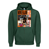 Sports Green Winter Jam Zipper Hoodie - linhVisuals