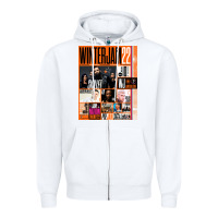 White Winter Jam Zipper Hoodie - linhVisuals