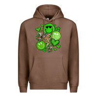 Chestnut st patrick's day green smile Premium Hoodie - Artiststas
