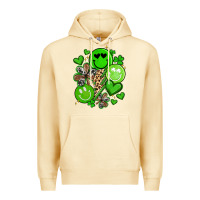 Pina Colada st patrick's day green smile Premium Hoodie - Artiststas