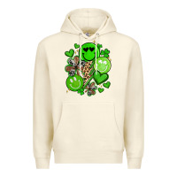 Sandshell st patrick's day green smile Premium Hoodie - Artiststas