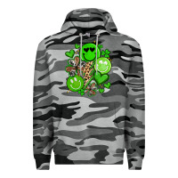 Slate Camo st patrick's day green smile Premium Hoodie - Artiststas