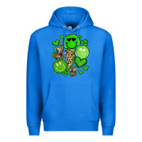 True Royal st patrick's day green smile Premium Hoodie - Artiststas