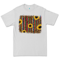 Dove Grey sunflowers serape leopard Premium Tee - RanaPortraitStore