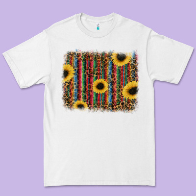 Sunflowers Serape Leopard Premium Tee Designed By Ranaportraitstore