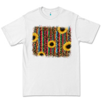 White sunflowers serape leopard Premium Tee - RanaPortraitStore