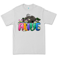 Dove Grey Easter Day He is alive Premium Tee - OliviaCreatesArt