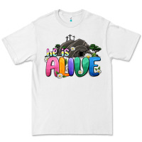 White Easter Day He is alive Premium Tee - OliviaCreatesArt