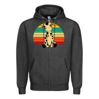 Charcoal Heather africa animals african safari retro Zipper Hoodie - linhVisuals