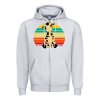 Heather Grey africa animals african safari retro Zipper Hoodie - linhVisuals