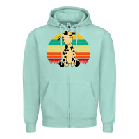 Seafoam africa animals african safari retro Zipper Hoodie - linhVisuals