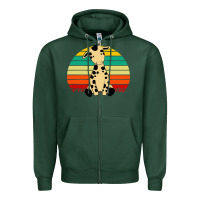 Sports Green africa animals african safari retro Zipper Hoodie - linhVisuals