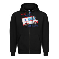 Black emt paramedic wee woo ambulance boo Zipper Hoodie - linhVisuals