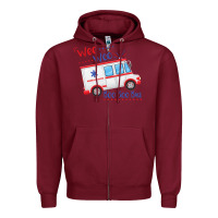 Burgundy emt paramedic wee woo ambulance boo Zipper Hoodie - linhVisuals