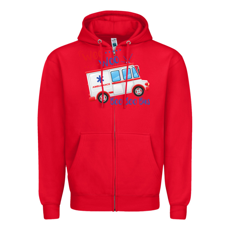 Emt Paramedic Wee Woo Ambulance Boo Zipper Hoodie by linhVisuals | Teevron