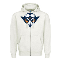 Oatmeal Heather ut martin skyhawks Zipper Hoodie - linhVisuals