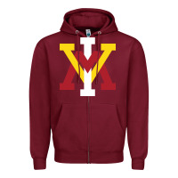 Burgundy vmi keydets Zipper Hoodie - linhVisuals